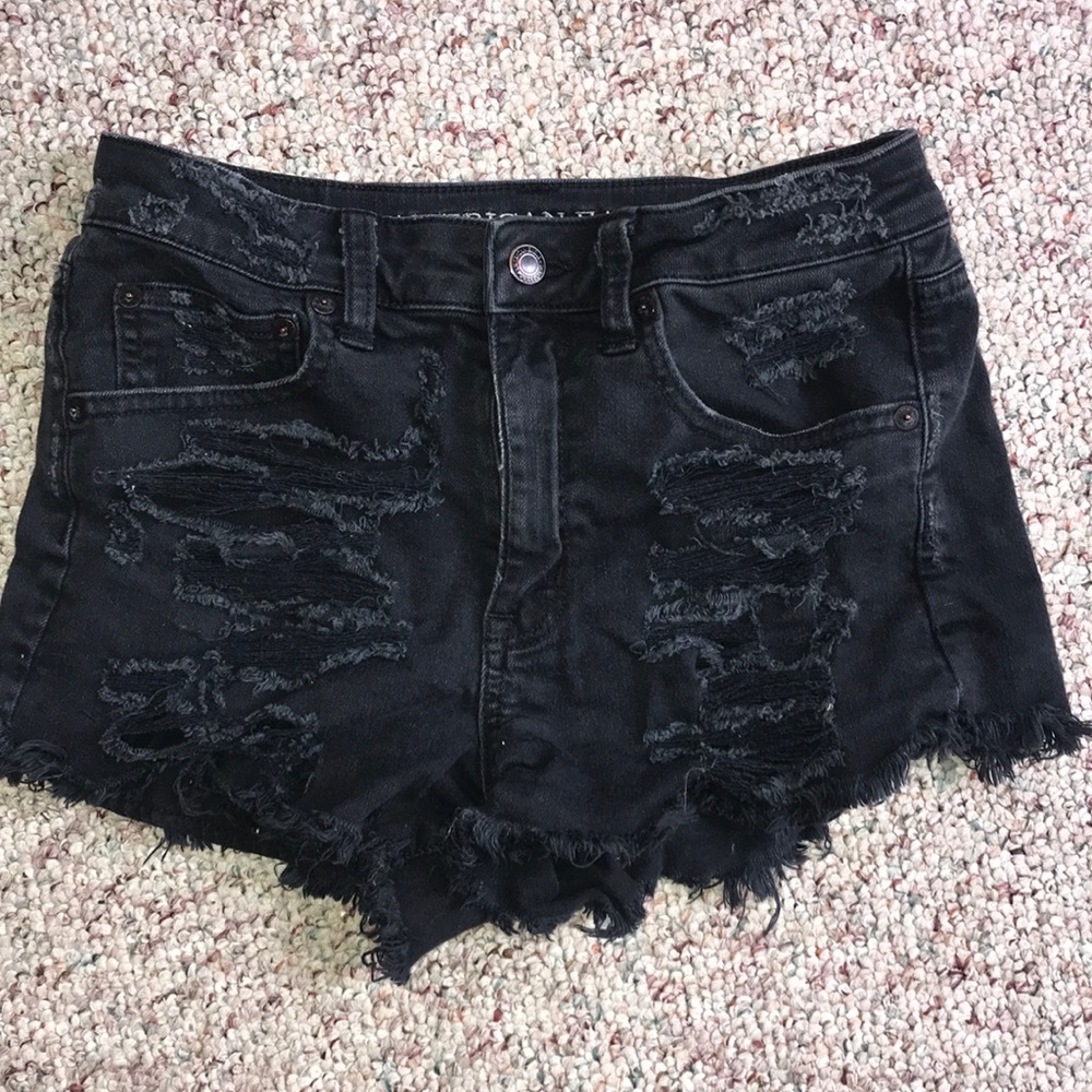 American Eagle black vintage festival short